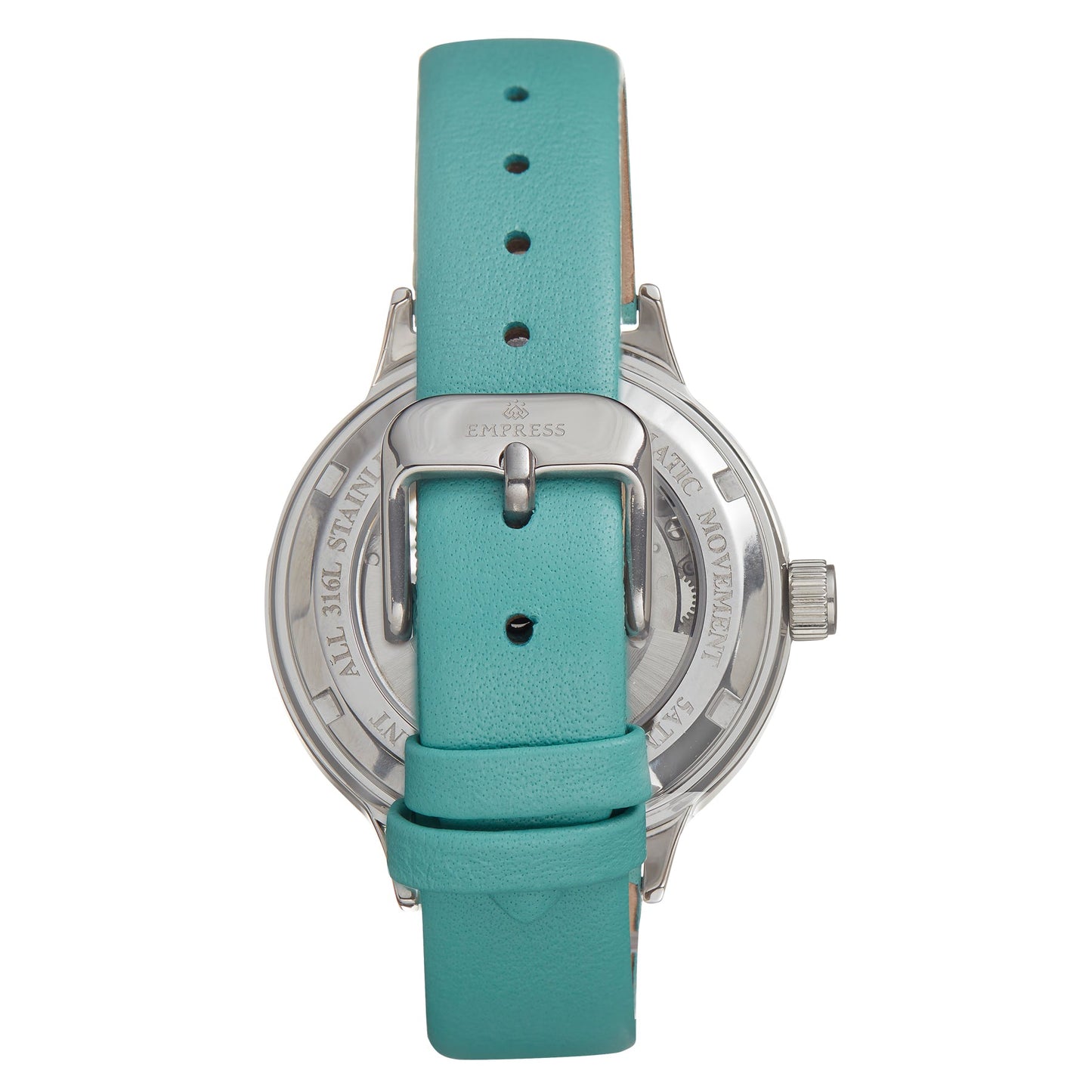 Empress Alice Automatic MOP Skeleton Dial Leather-Band Watch - Mint - EMPEM3202