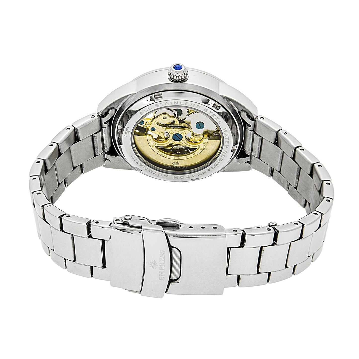 Empress Godiva Automatic MOP Bracelet Watch - Silver/Black - EMPEM1102