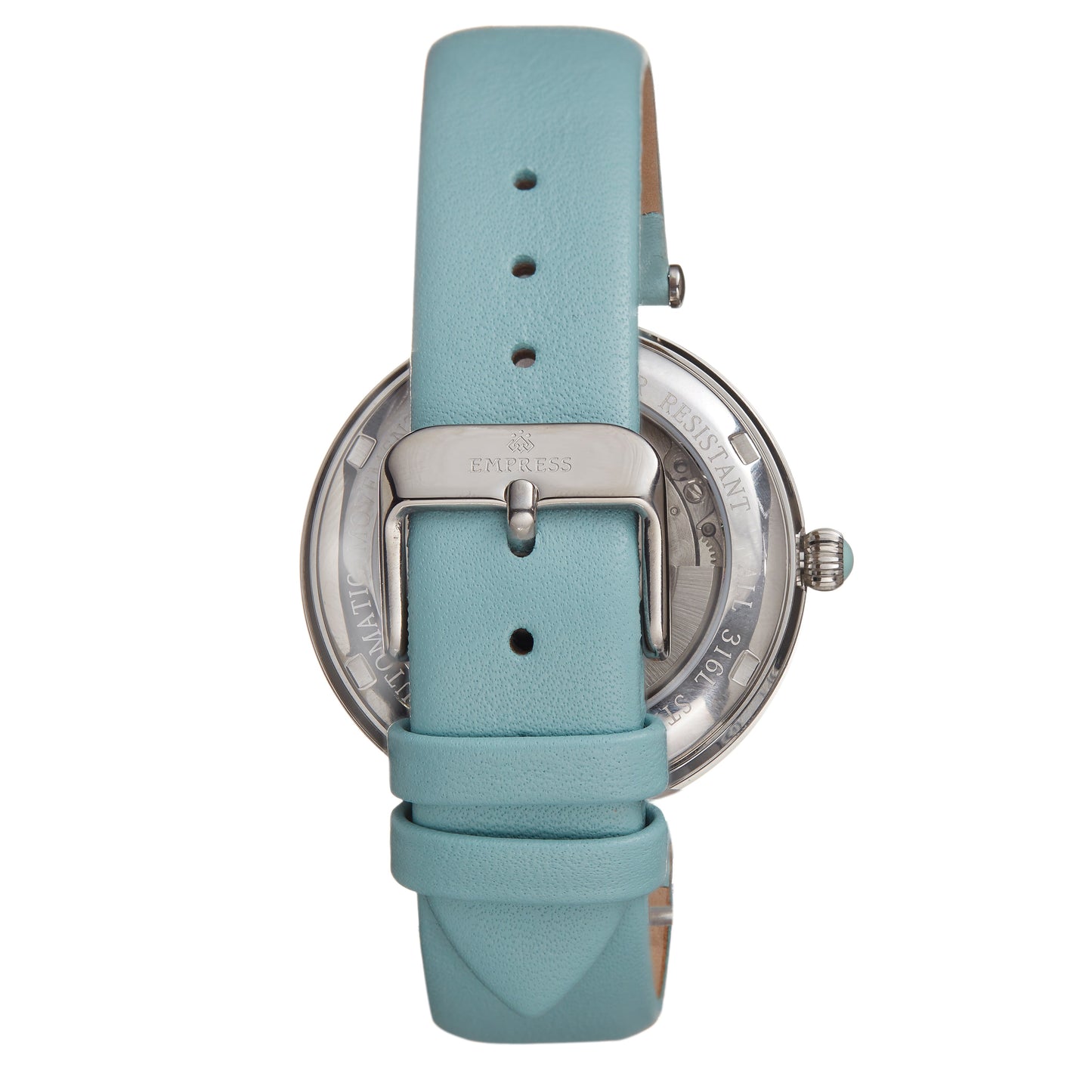 Empress Anne Automatic Semi-Skeleton Leather-Band Watch - Mint - EMPEM3102