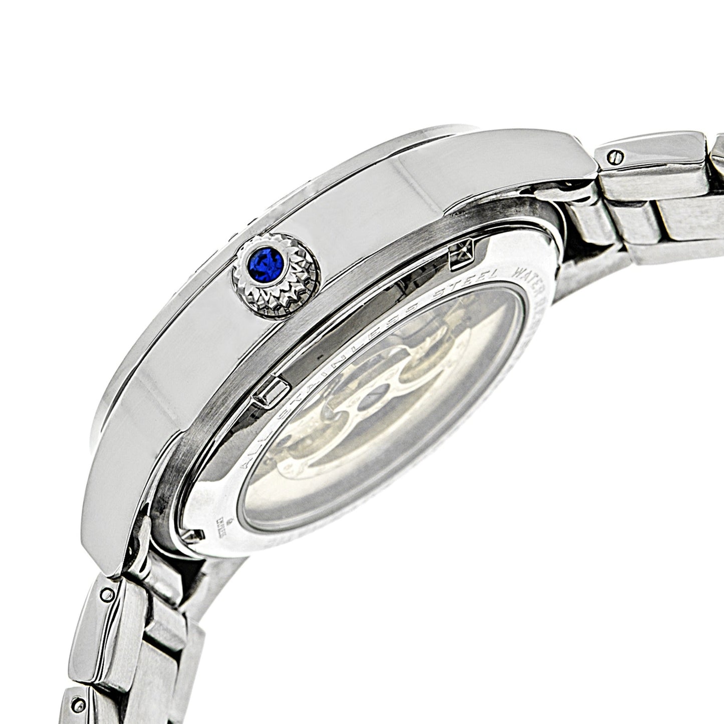 Empress Godiva Automatic MOP Bracelet Watch - Silver/Black - EMPEM1102