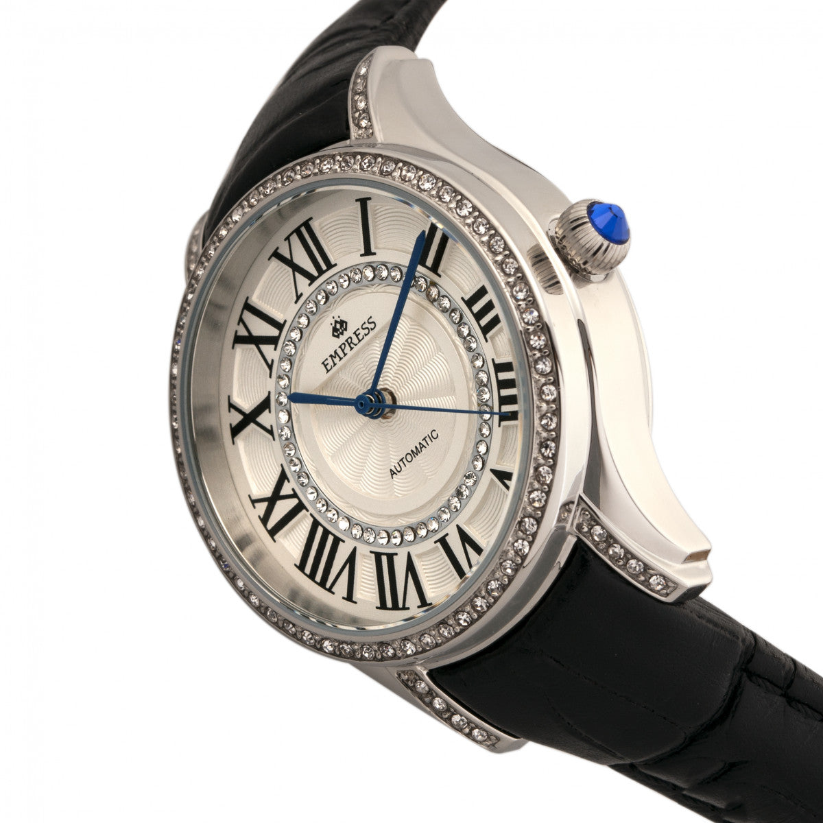Empress Xenia Automatic Leather-Band Watch - Black - EMPEM2601