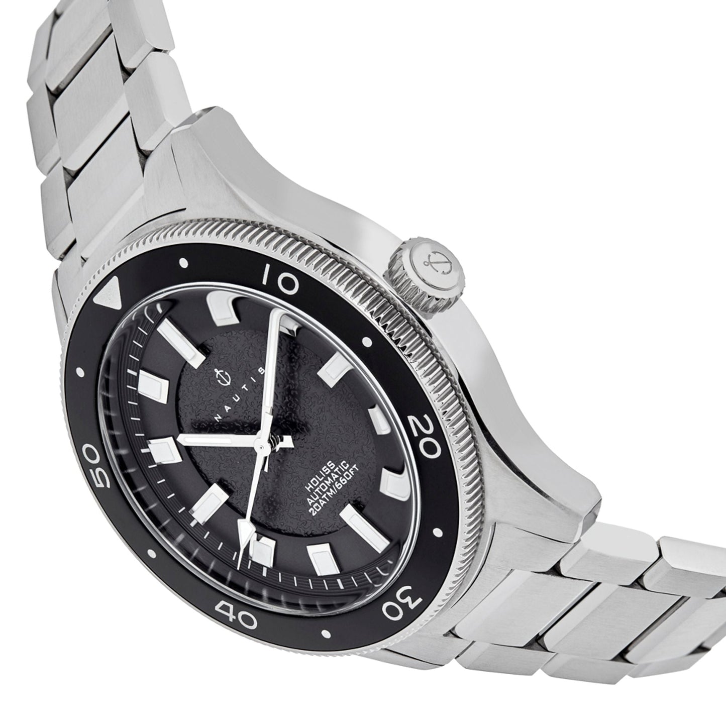 Nautis Holiss Automatic Watch - Silver/Black - NAUN103-1