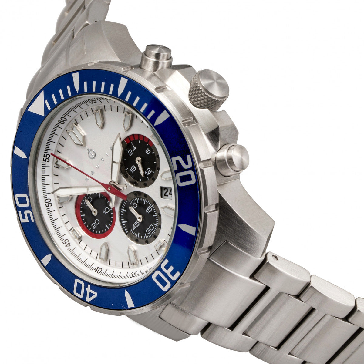 Nautis Dive Chrono 500 Chronograph Bracelet Watch - Blue/White - 17065-F