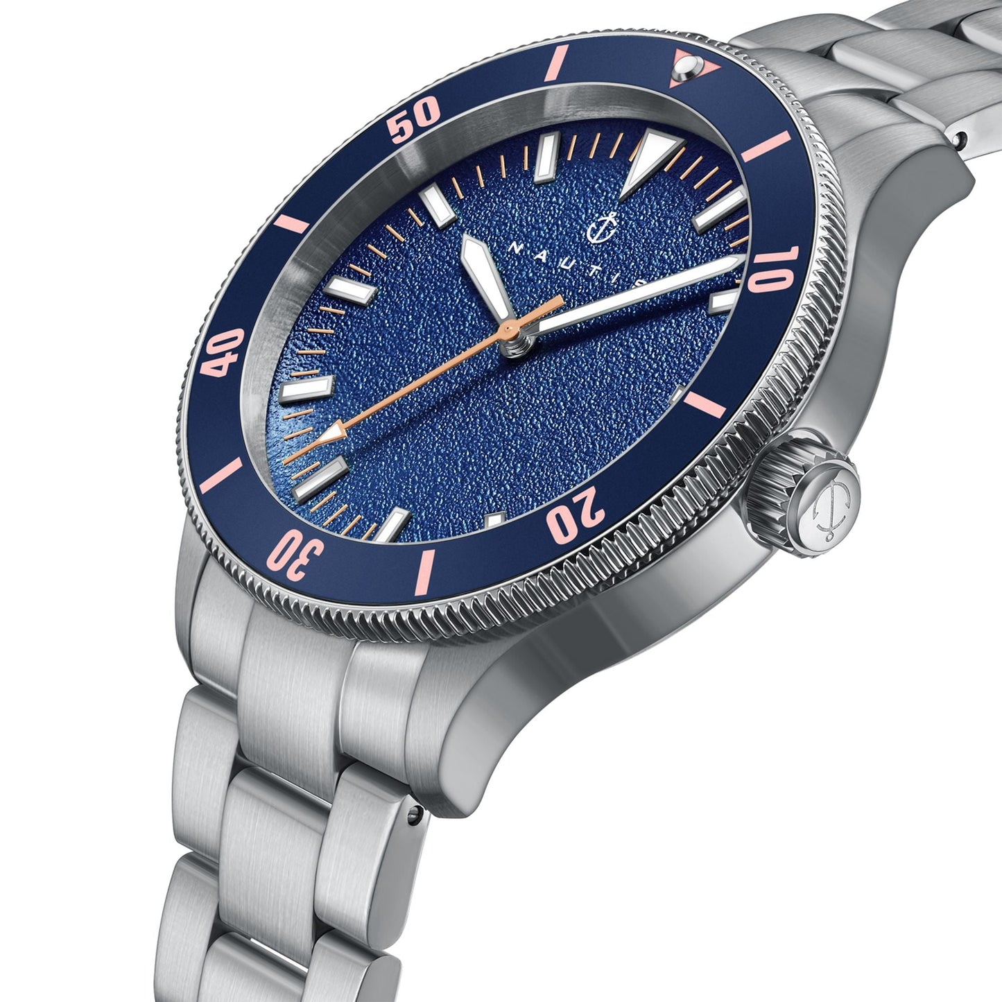 Nautis Deacon Bracelet Watch - Silver/Navy - NAUN101-3