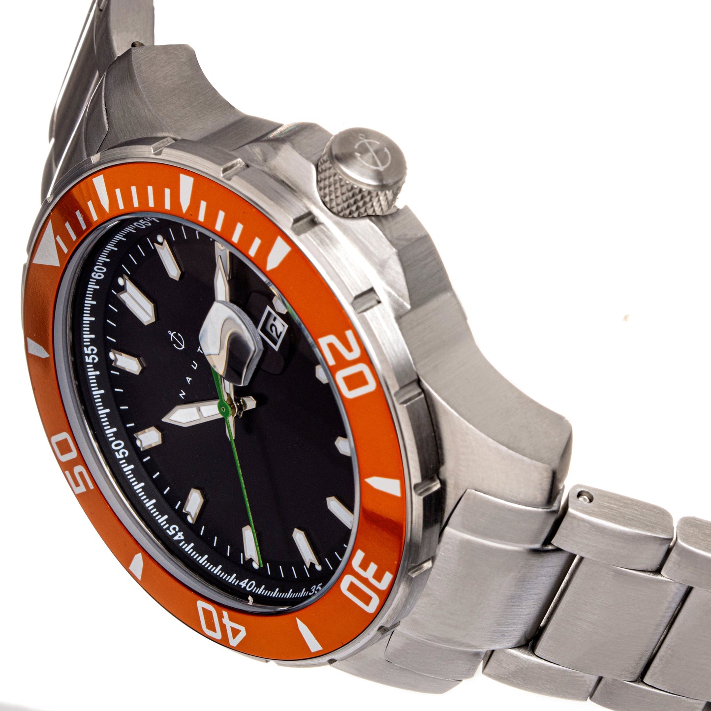 Nautis Admiralty Pro 200 Bracelet Watch w/Date - Orange/Black - GL2008-H