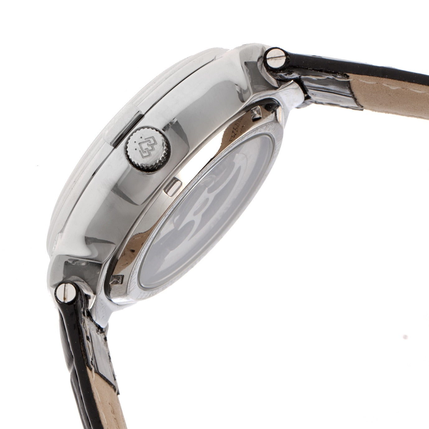 Empress Francesca Automatic MOP Leather-Band Watch - Black - EMPEM2201