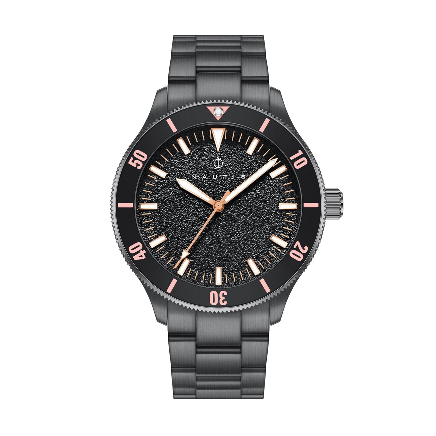 Nautis Deacon Bracelet Watch - Black/Rose Gold - NAUN101-5