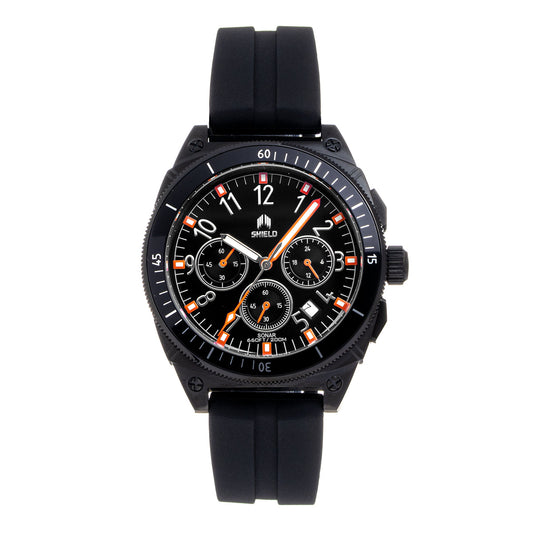 Shield Sonar Chronograph Strap Watch w/Date - Black - SLDSH113-5