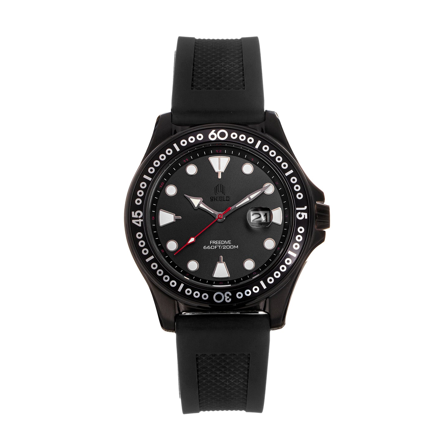 Shield Freedive Strap Watch w/Date - Black - SLDSH115-6