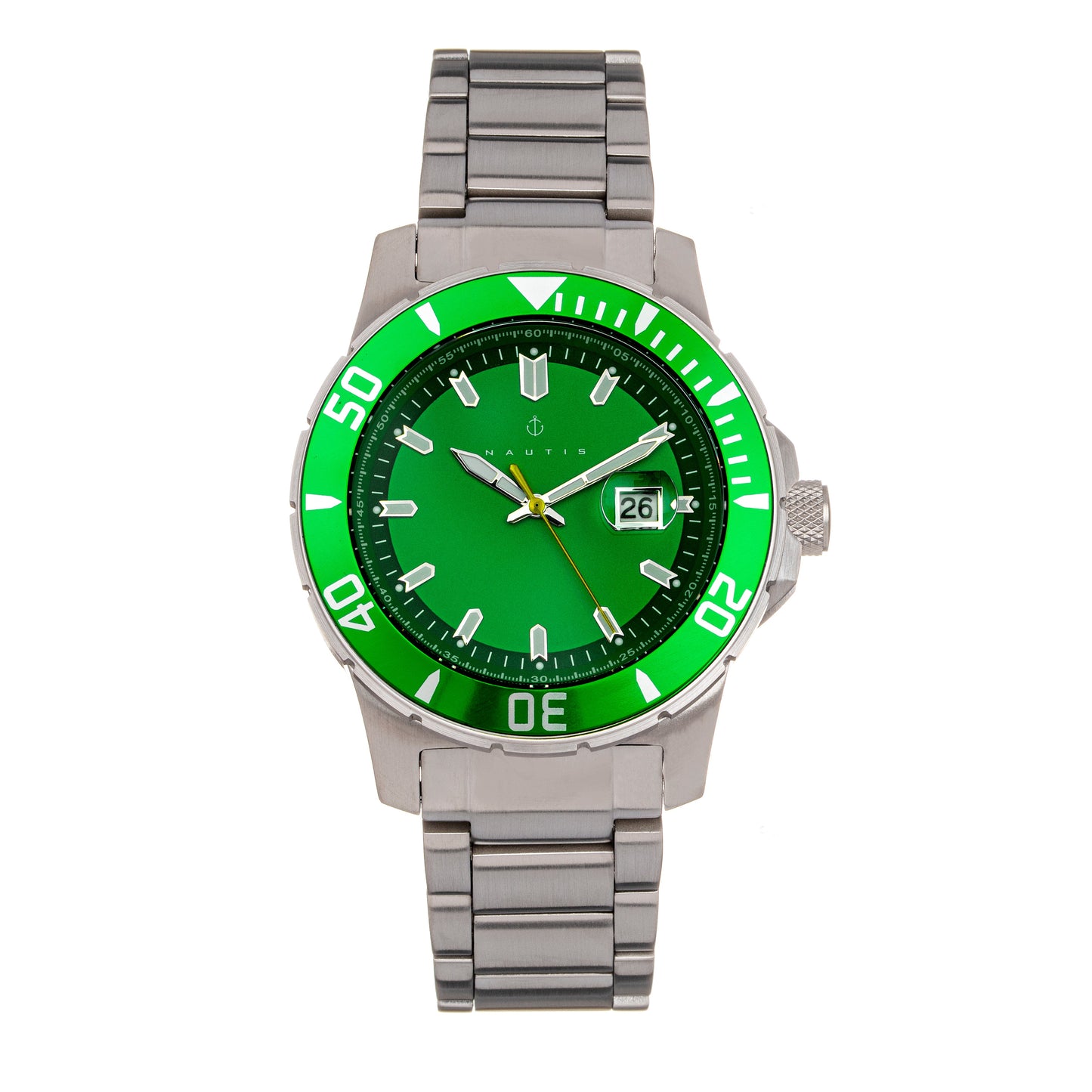 Nautis Admiralty Pro 200 Bracelet Watch w/Date - Green - GL2008-F