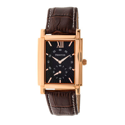 Heritor Automatic Frederick Leather-Band Watch
