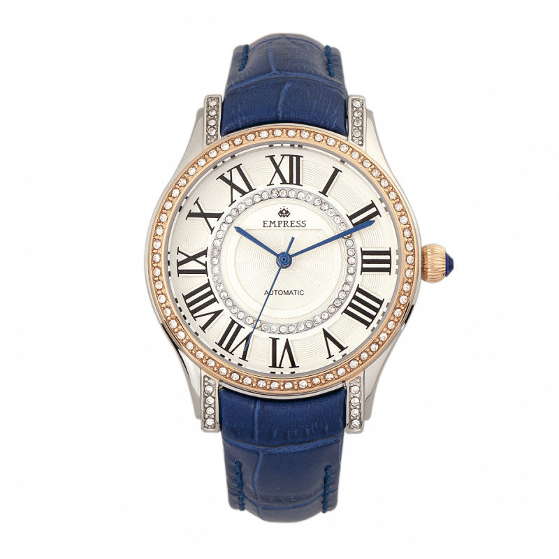 Empress Xenia Automatic Leather-Band Watch