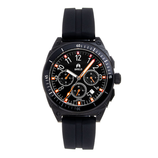Shield Sonar Chronograph Strap Watch w/Date - Black