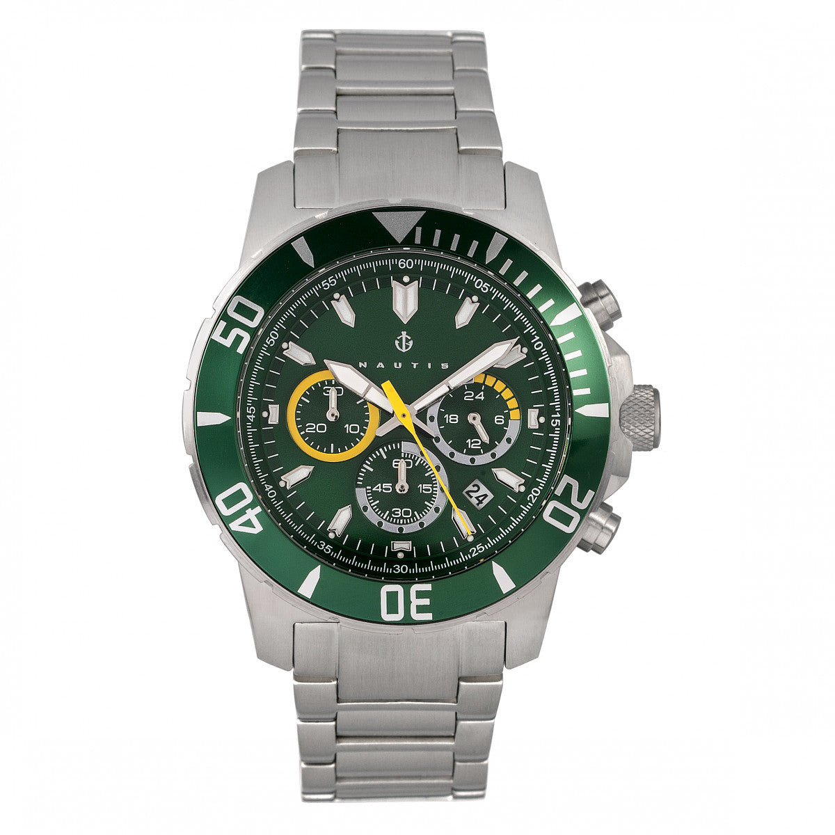 Nautis Dive Chrono 500 Chronograph Bracelet Watch - Green - 17065-I
