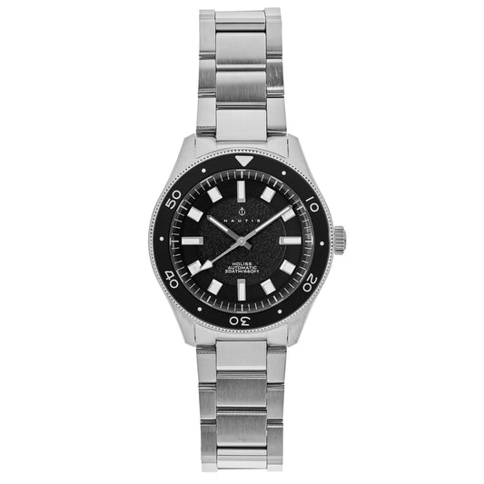 Nautis Holiss Automatic Watch - Silver/Black - NAUN103-1