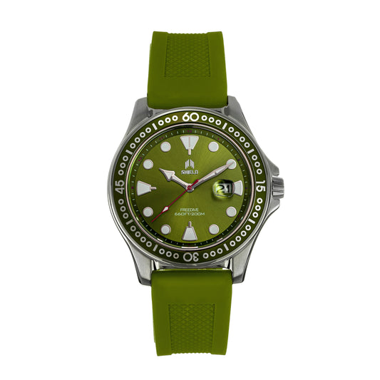 Shield Freedive Strap Watch w/Date - Green - SLDSH115-3