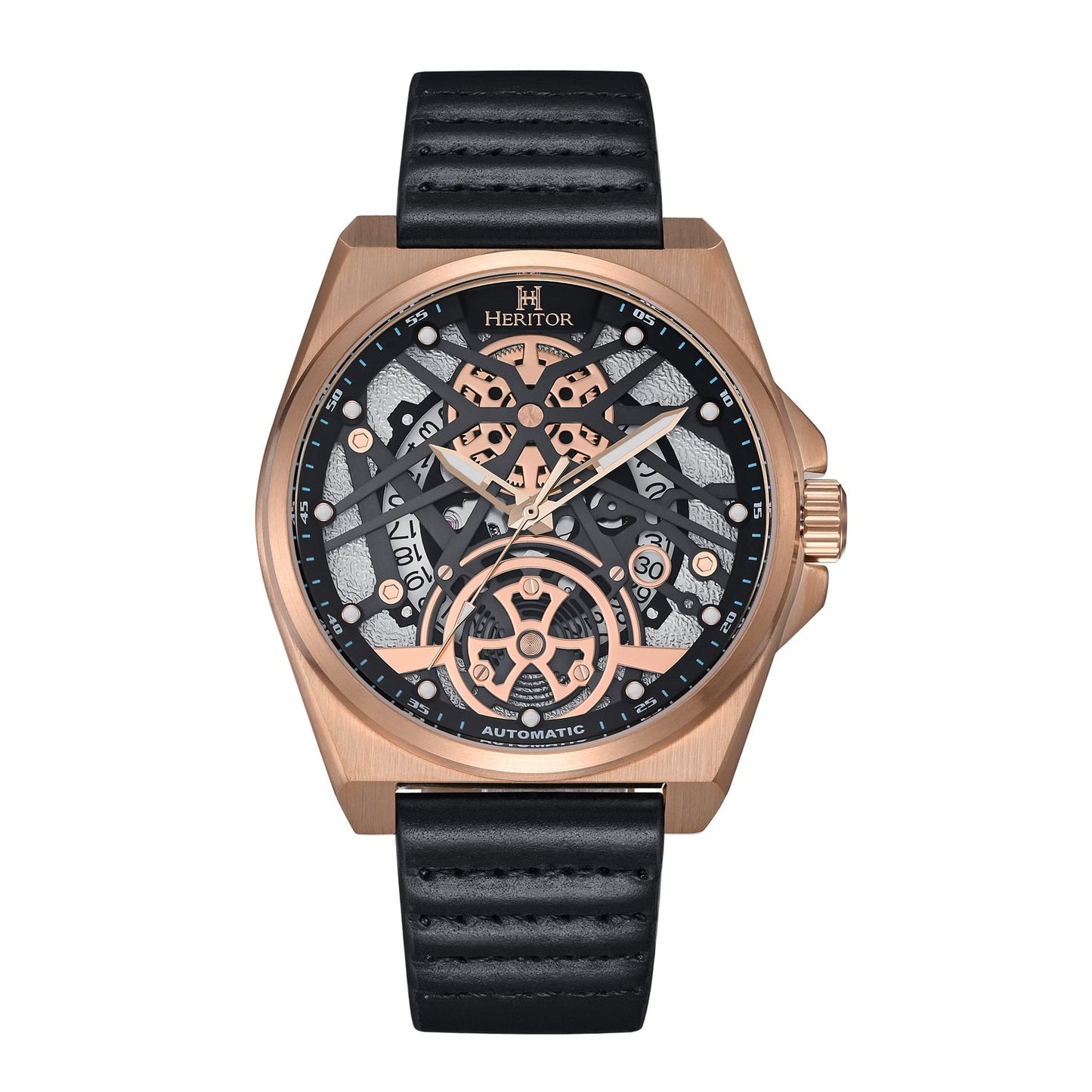 Heritor Automatic Romero Leather-Band Watch