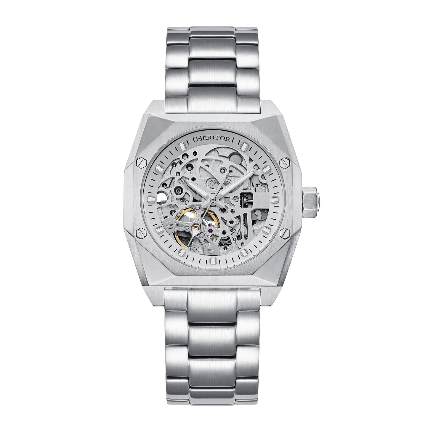 Heritor Automatic Elliott Leather-Band Watch