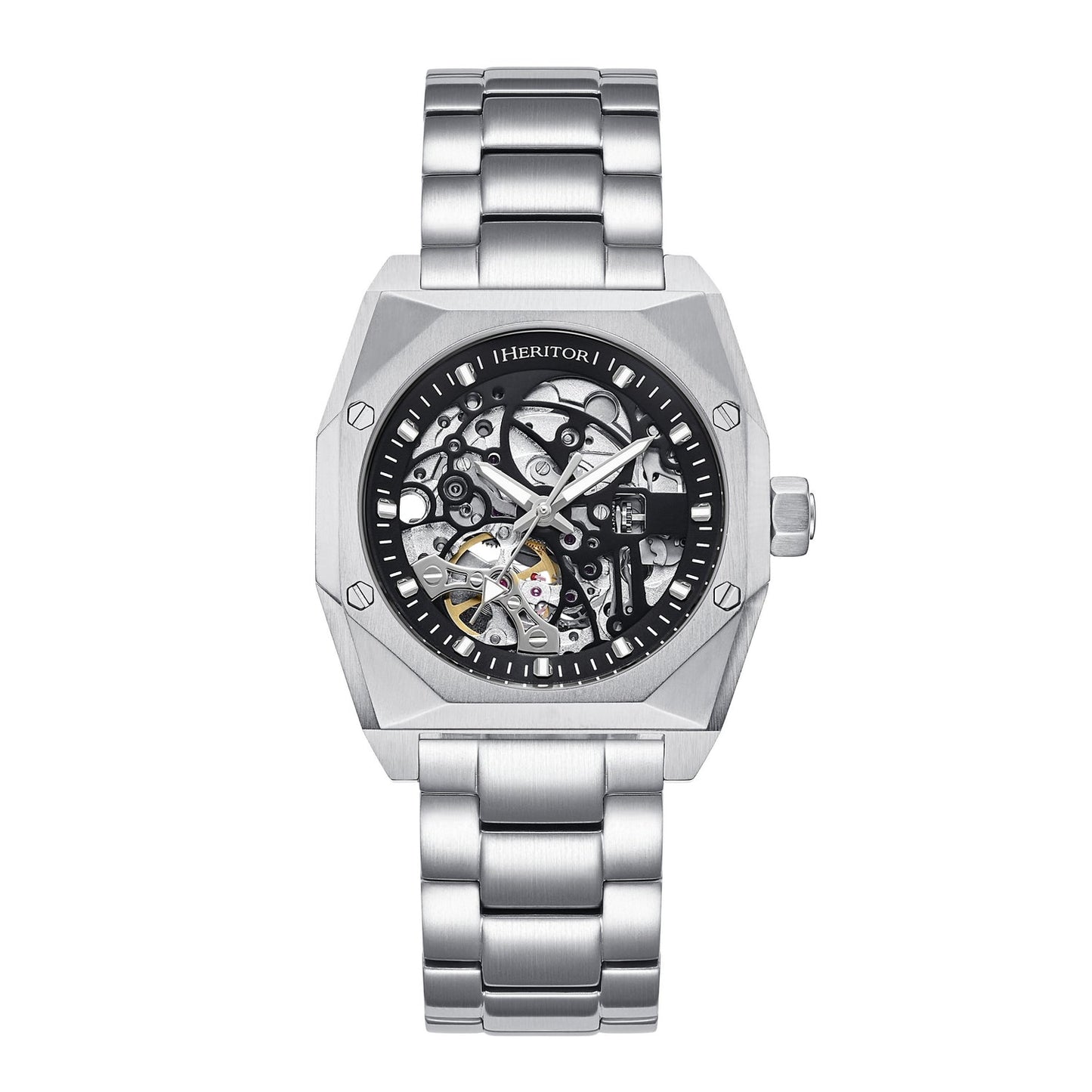 Heritor Automatic Elliott Leather-Band Watch