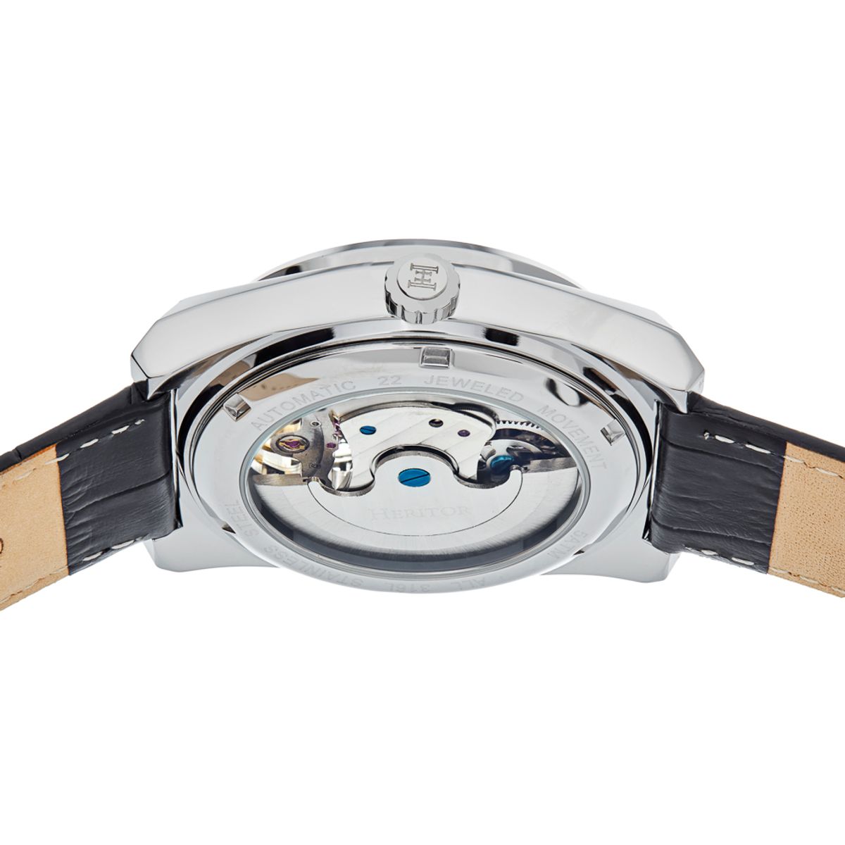 Heritor Automatic Daxton Skeleton Watch - Black/White - HERHS3001