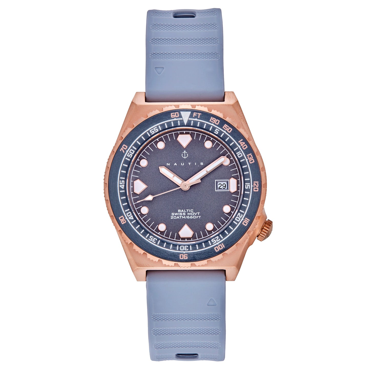 Nautis Baltic Strap Watch w/Date - Gray - NAUN104-5