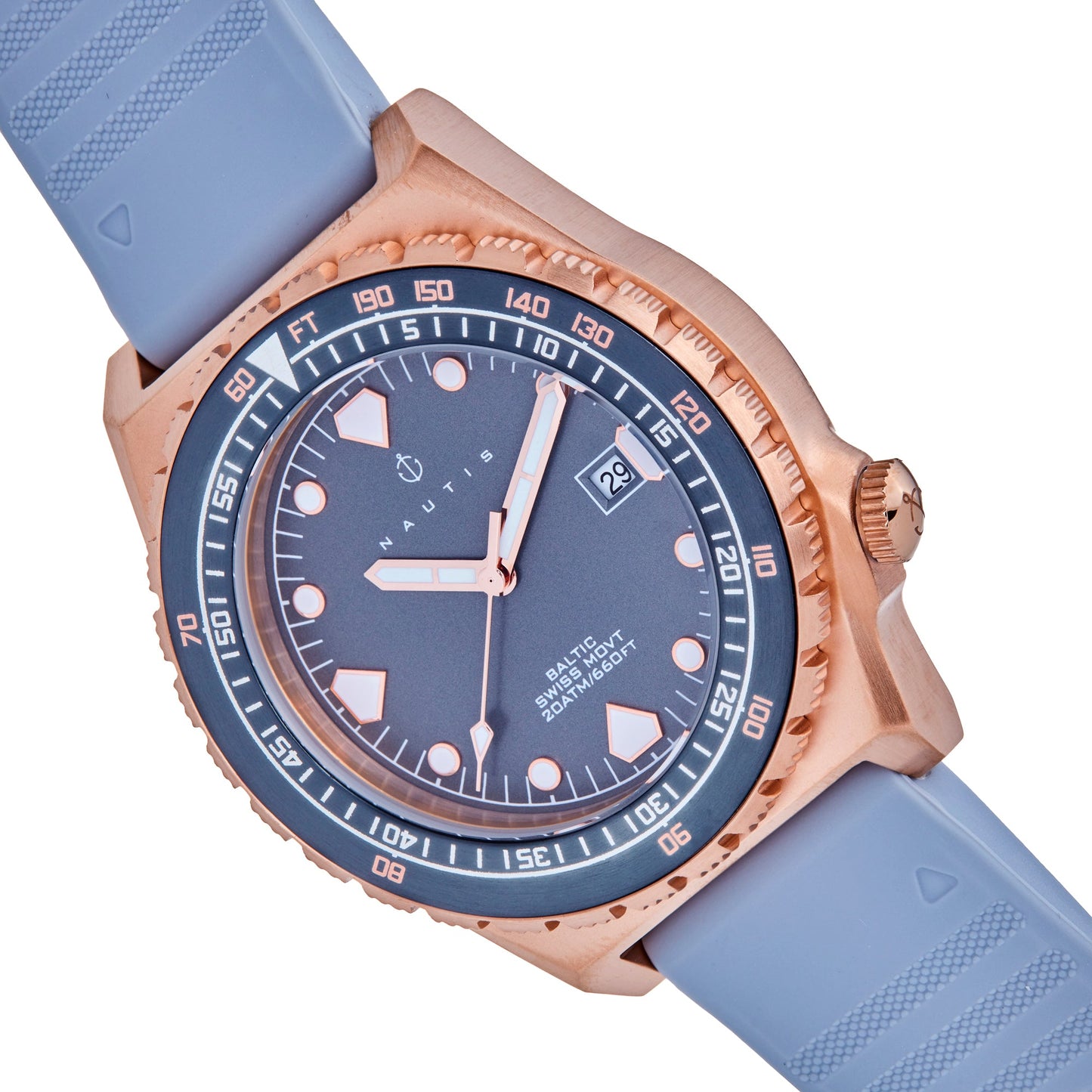 Nautis Baltic Strap Watch w/Date - Gray - NAUN104-5
