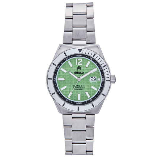 Shield Condor Bracelet Watch w/Date - Green - SLDSH118-4