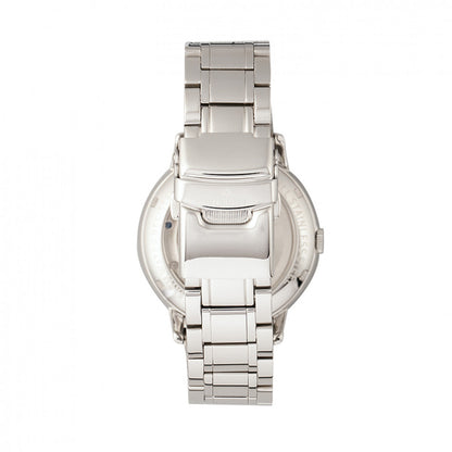 Empress Quinn Automatic MOP Semi-Skeleton Dial Bracelet Watch - Silver - EMPEM2701