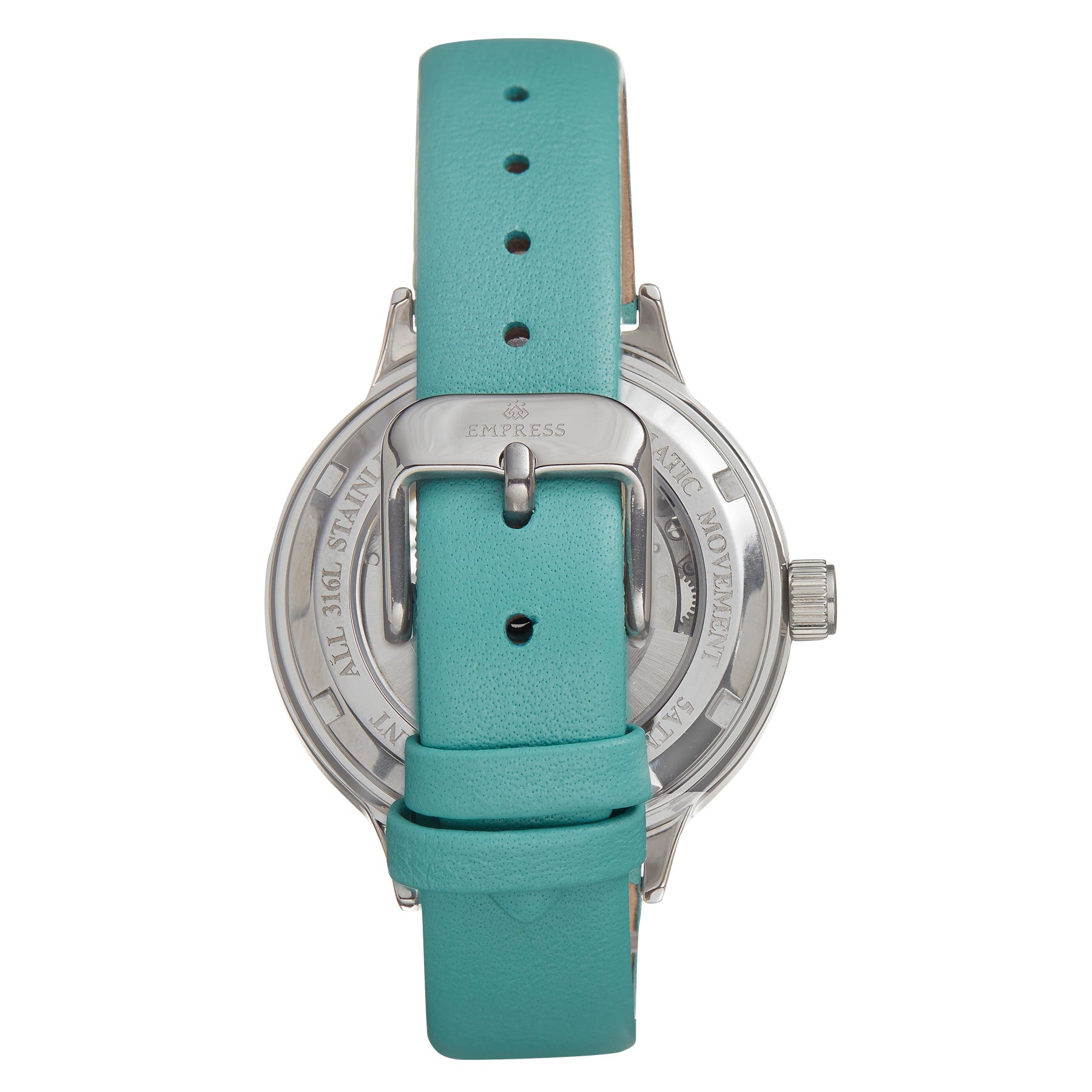 Empress Alice Automatic MOP Skeleton Dial Leather-Band Watch - Mint - EMPEM3202