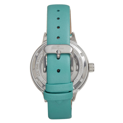 Empress Alice Automatic MOP Skeleton Dial Leather-Band Watch - Mint - EMPEM3202