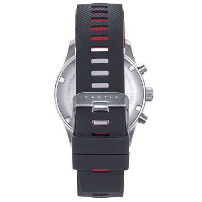 Nautis Meridian Chronograph Strap Watch w/Date - Black - NAUN100-1