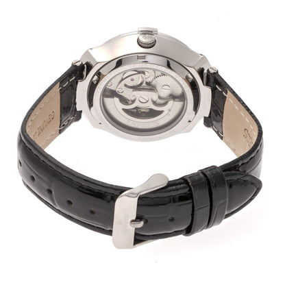 Empress Francesca Automatic MOP Leather-Band Watch - Black - EMPEM2201