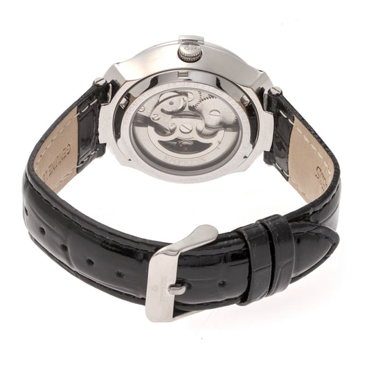 Empress Francesca Automatic MOP Leather-Band Watch - Black - EMPEM2201