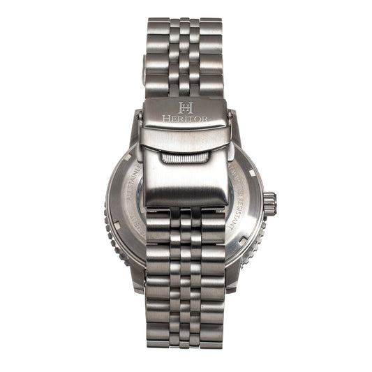 Heritor Automatic Dominic Bracelet Watch w/Date - Blue/Silver - HERHR9801