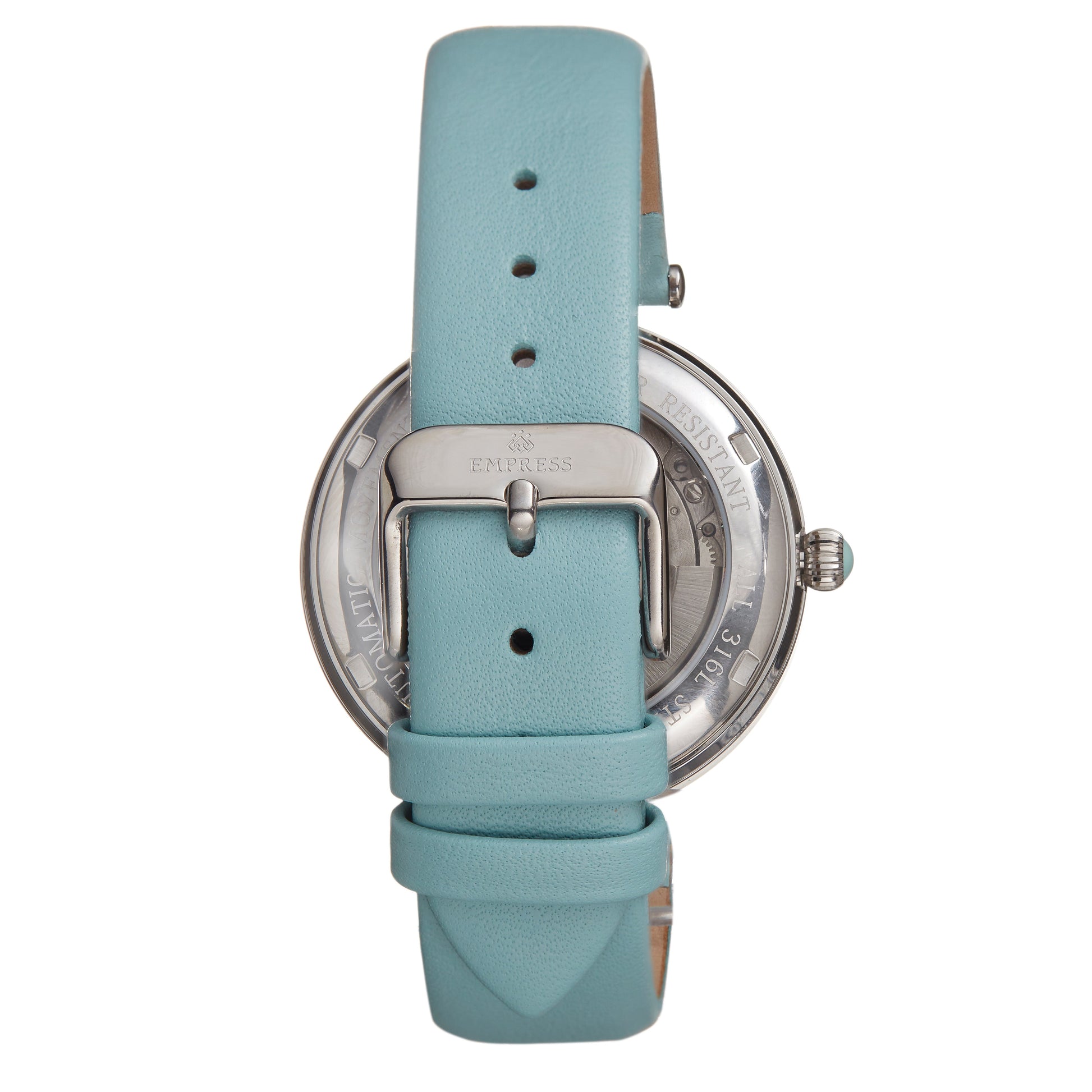 Empress Anne Automatic Semi-Skeleton Leather-Band Watch - Mint - EMPEM3102