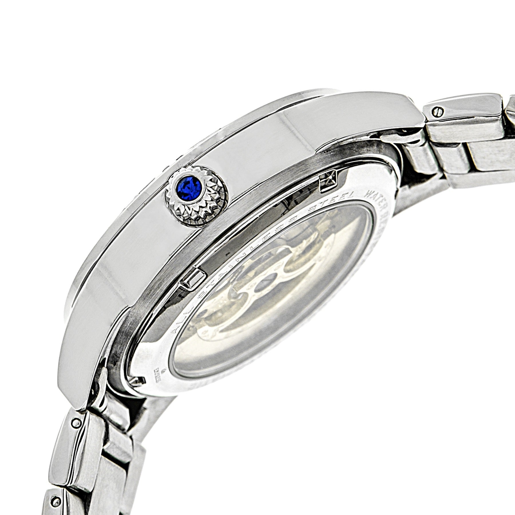 Empress Godiva Automatic MOP Bracelet Watch - Silver/Black - EMPEM1102