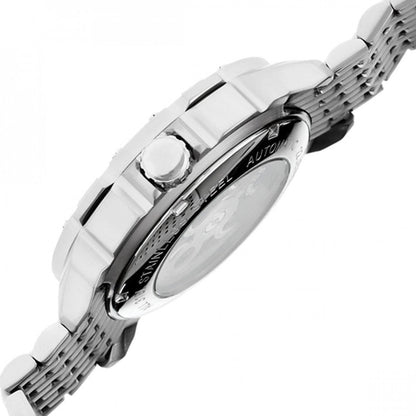 Heritor Automatic Conrad Skeleton Leather-Band Watch - Rose Gold/Black - HERHR2502