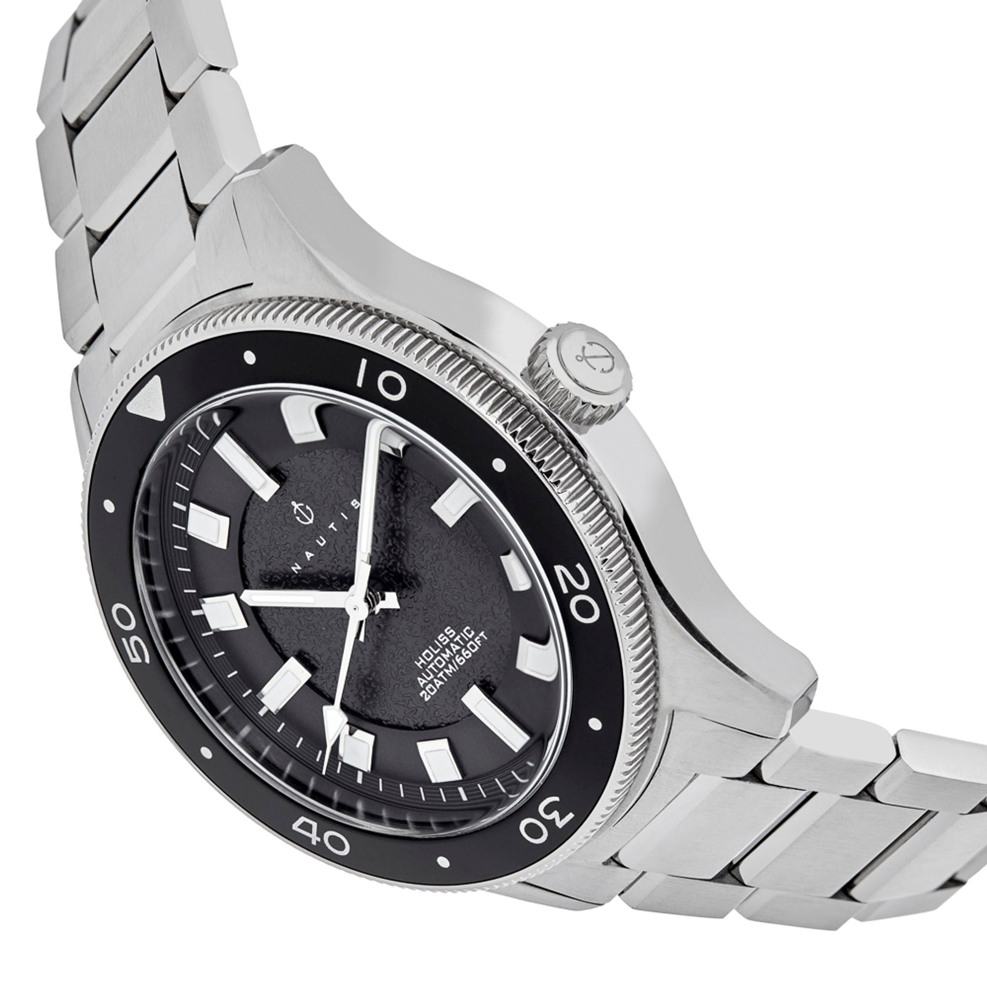 Nautis Holiss Automatic Watch - Silver/Black - NAUN103-1