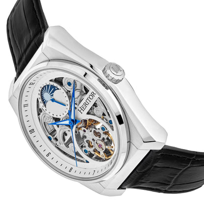 Heritor Automatic Daxton Skeleton Watch - Black/White - HERHS3001