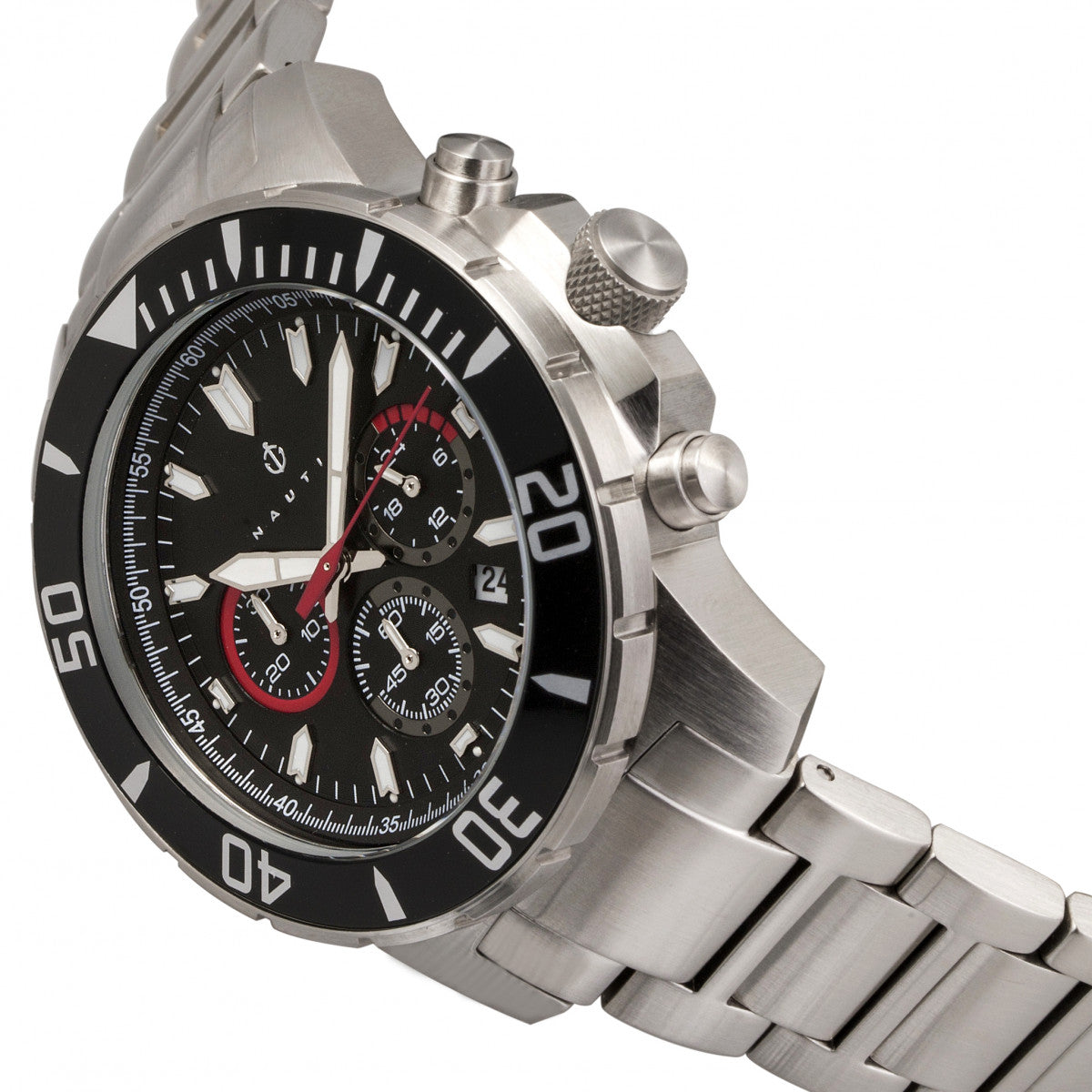 Nautis Dive Chrono 500 Chronograph Bracelet Watch - Black - 17065-B