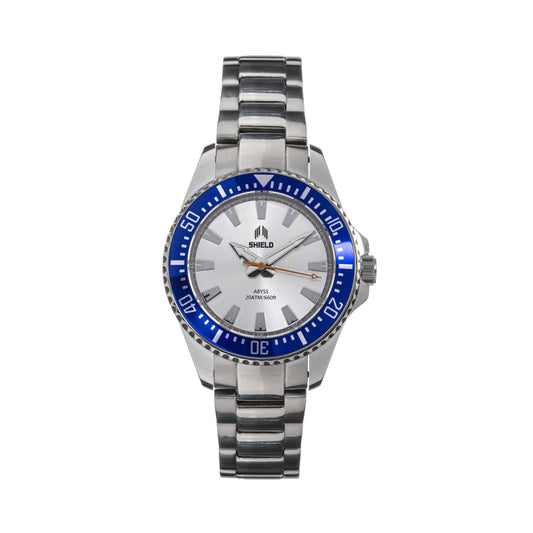 Shield Abyss Bracelet Watch - Silver/Blue