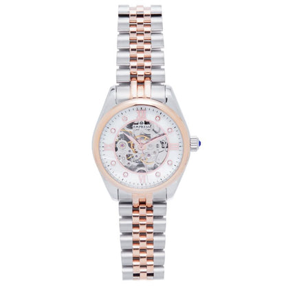 Empress Magnolia Automatic MOP Skeleton Dial Bracelet Watch