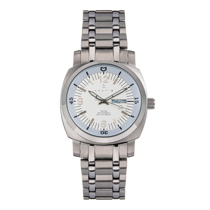 Nautis Men's Bracelet Diver Watch w/Day/Date  - White  - GL2087-D