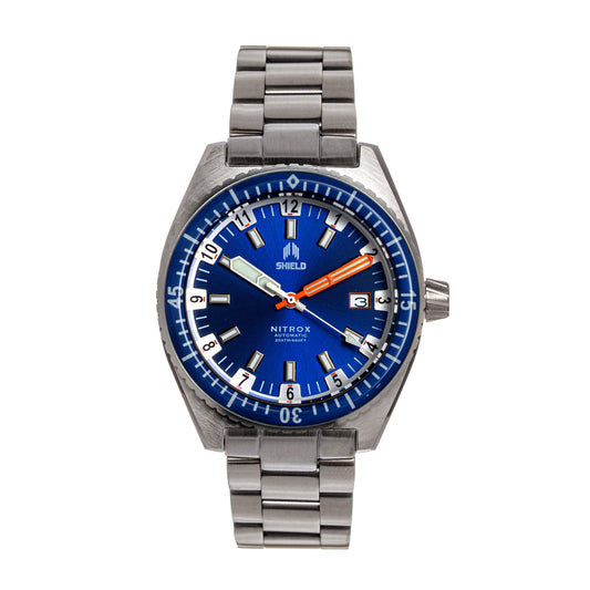 Shield Nitrox Bracelet Watch w/Date - Navy - SLDSH114-3