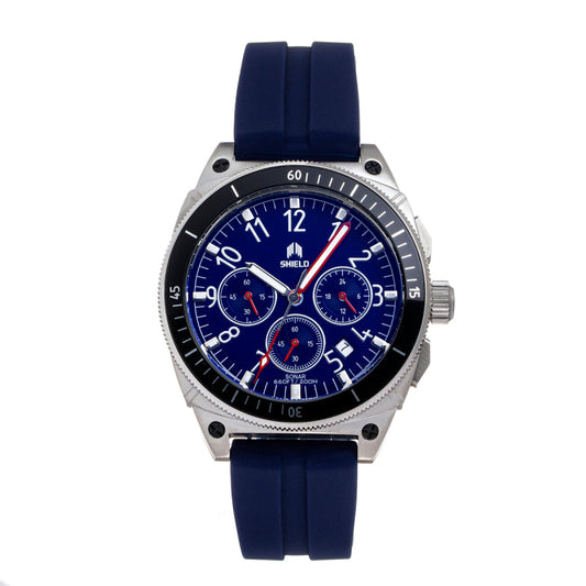 Shield Sonar Chronograph Strap Watch w/Date - Dark Blue