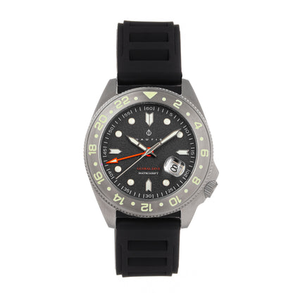 Nautis Global Dive Rubber-Strap Watch w/Date - Grey - 18093R-B