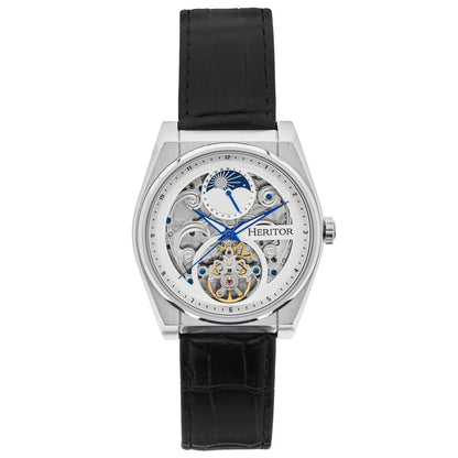 Heritor Automatic Daxton Skeleton Watch - Black/White - HERHS3001