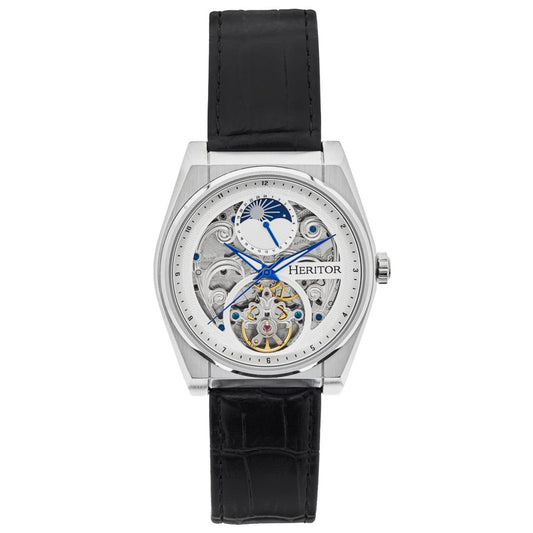 Heritor Automatic Daxton Skeleton Watch - Black/White - HERHS3001