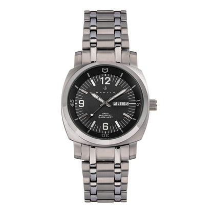 Nautis Men's Bracelet Diver Watch w/Day/Date  - Black - GL2087-B