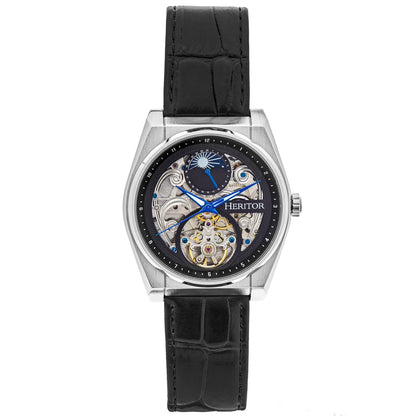 Heritor Automatic Daxton Skeleton Watch - Black - HERHS3002